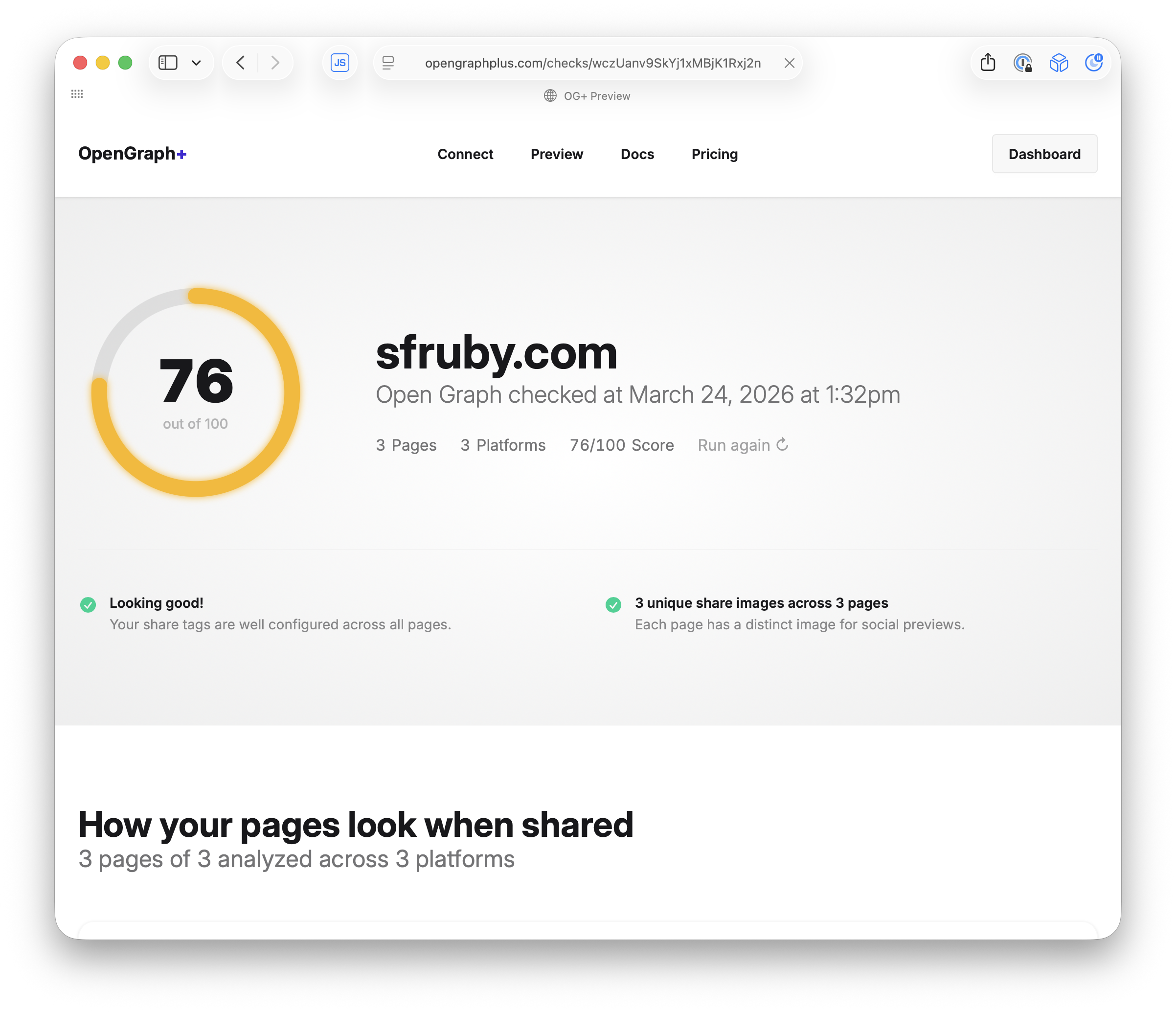 OG+ Report for sfruby.com